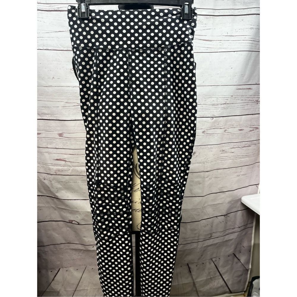 C&C California Womens Polkaā Dot High Waisted Leggings Black White Small S